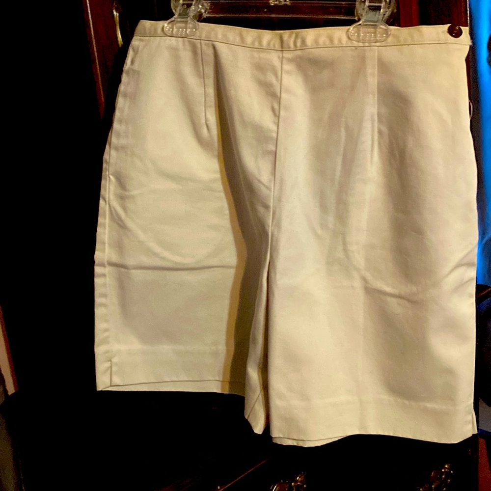 Petite 14 beige shorts.